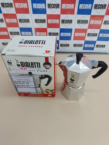 Cafetera Italiana 4 Tazas 190 Ml para Espresso Aluminio, Plata